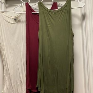 SET OF THREE OLD NAVY LUXE TANKS